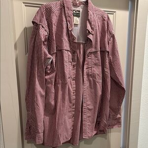 Drake Red Checkered Casual Button Down Shirt